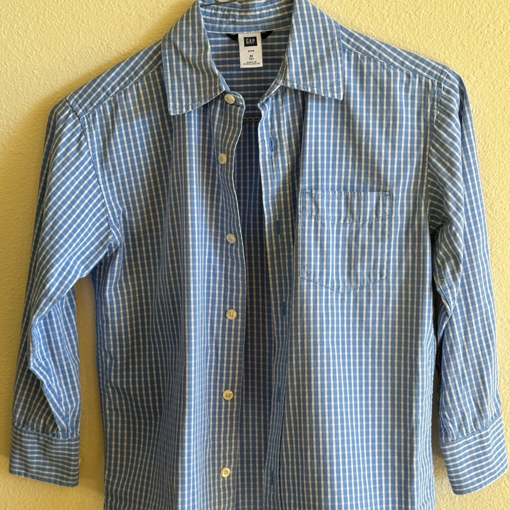 GAP Kids button down plaid shirt. Youth size 8